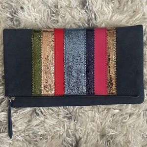 Like new! never worn - Stella & Dot colorful metallic clutch